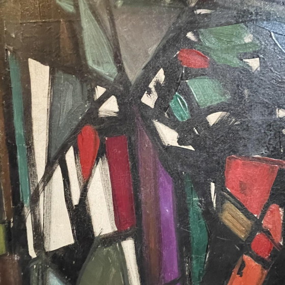 Ferdinand Vonck, Composition abstraite, Huile sur toile, Années 1950 – Peintures et dessins (photo 4 of 15)