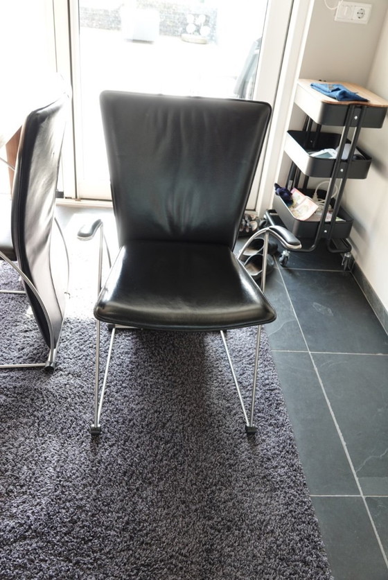 Image 1 of Dining area solid walnut with 4 Zumsteg chairs