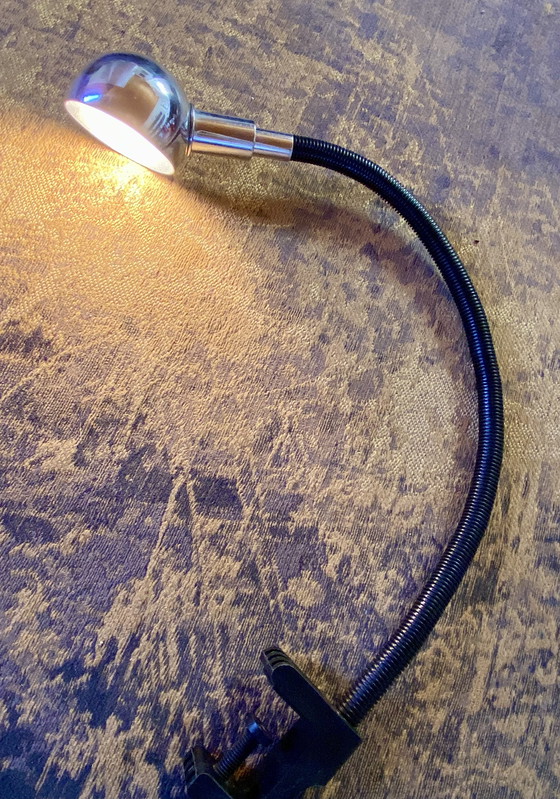 Image 1 of Lampada da tavolo Valenti con morsetto Hebi Italia anni '70 vintage cromata