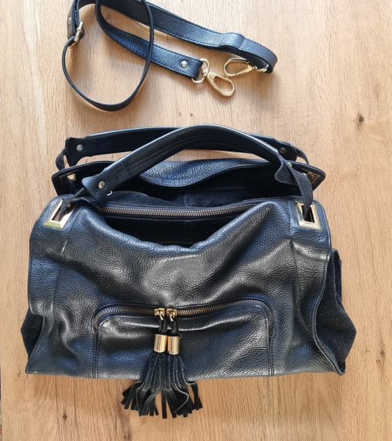 Handtas van Sandro – Schoudertassen, Cotton, Leather (photo 4 of 8)