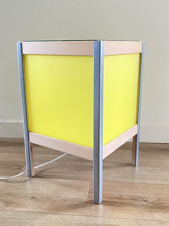 Image 1 of Vintage plexiglass floor lamp / side table