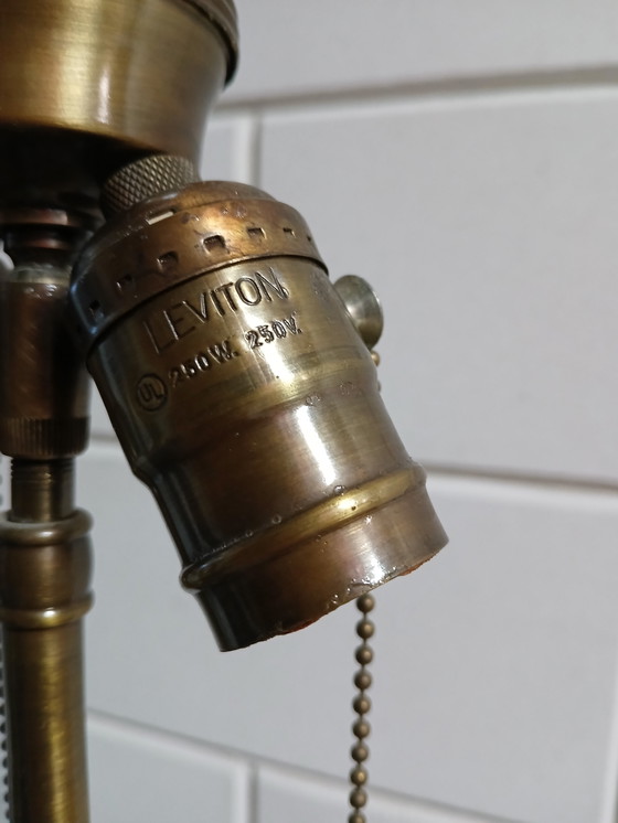 Image 1 of 2 lampade da tavolo cinesi con vetri craquelé