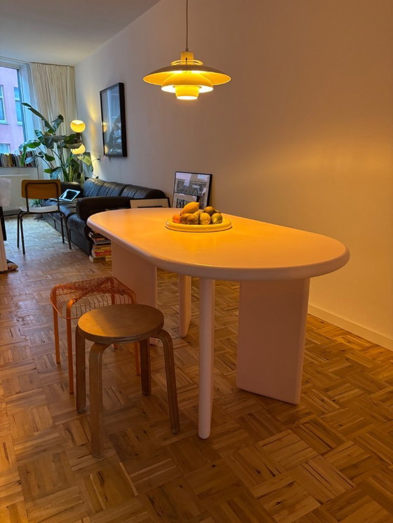 Image 1 of Oval round table wood Gustaf Westman Style