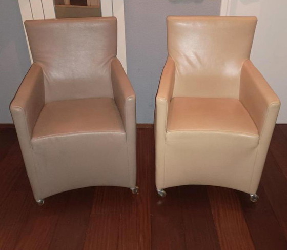 Image 1 of 6 sedie / poltrone in pelle tavolo da pranzo sedie