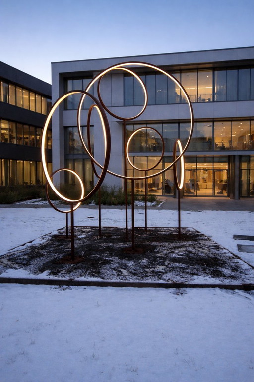 scultura luminosa - alta 3,20 m