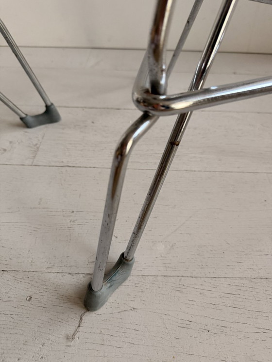 Image 1 of 2 tabourets de bar Yasu Sasamotu en acier inoxydable