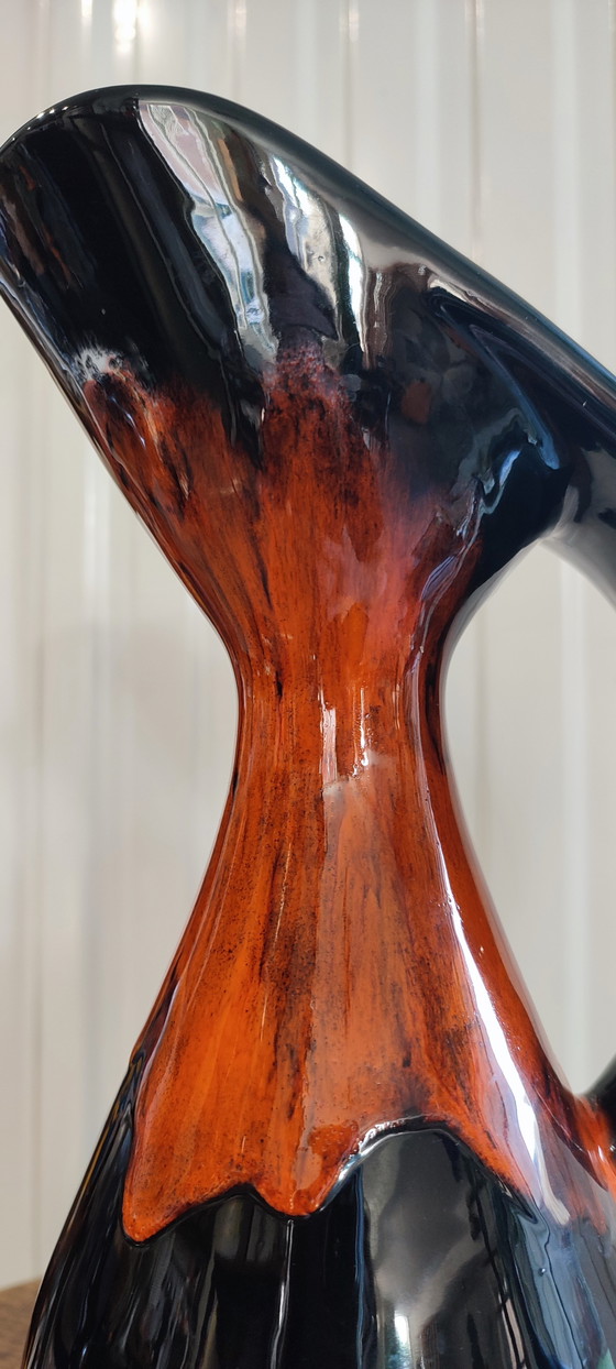 Image 1 of Flamed ceramic vase or pitcher Vallauris 1960