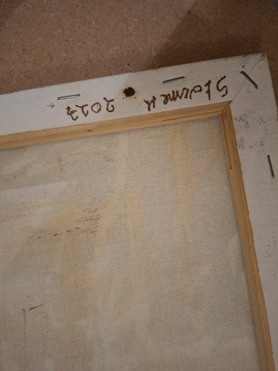 Stimmungsvolle Waldlandschaft – Farbenfrohes Gemälde mit Struktur – Stouwe K., Kunst, Wood, Canvas (photo 7 of 11)