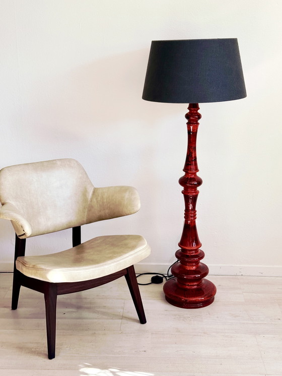 Image 1 of Lampada da terra vintage in ceramica Hustadt Leuchten