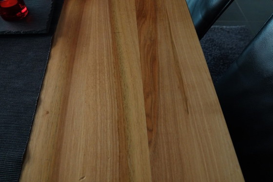 Image 1 of Dining area solid walnut with 4 Zumsteg chairs