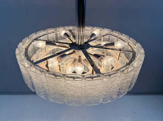 Image 1 of Lámpara de techo/araña de mediados de siglo, diseñada por Doria Leuchten, Alemania, década de 1970.