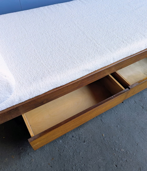 Image 1 of Banquette-lit vintage en teck avec tiroirs, années 1960