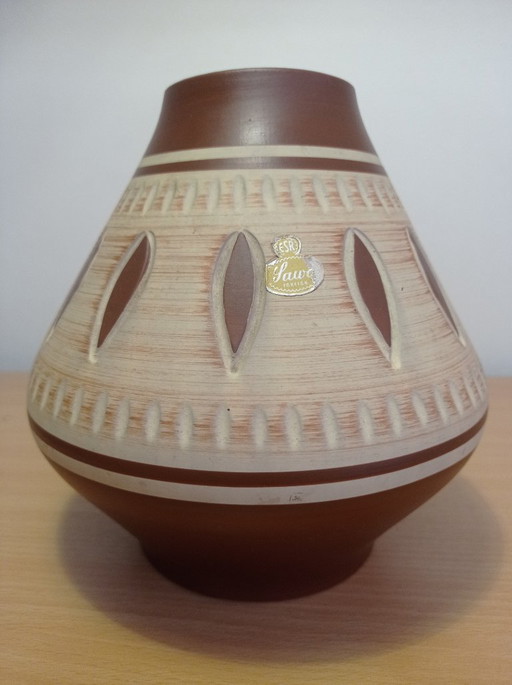 Vintage Sawa Keramik West-Germany vase - 1950s - Sgraffito