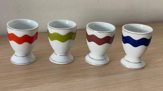 Image 1 of 4 vintage porseleinen eierdopjes