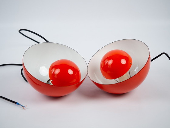 Pair Of 2 Danish Vintage Flowerpot Lamps By Verner Panton, Louis Poulsen – Pendant lamps, Other (photo 11 of 13)