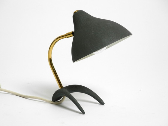 Image 1 of Prachtige kleine Mid Century Moderne Kraaienvoet Tafellamp van Karl Heinz Kinsky voor Cosack