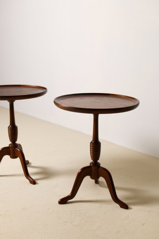 Image 1 of Coppia di tavolini laterali in mogano di Anton Kildeberg, Danimarca, anni '60