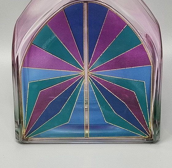 Image 1 of Prachtige karaf of decoratieve fles uit de jaren 70 van Luigi Bormioli. Gemaakt in Italië.