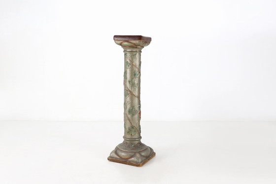 Image 1 of Art Nouveau Console or Pied De Stall in Glazed Plaster, 1920s