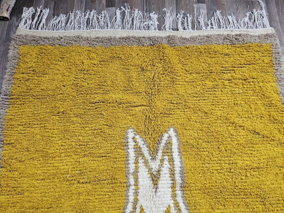 Image 1 of Alfombra marroquí hecha a mano, decorada, 200 cm x 300 cm.