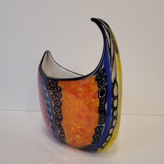 Image 1 of Millefiori half-moon decorative centerpiece, Murano glass, 90's - Italy
