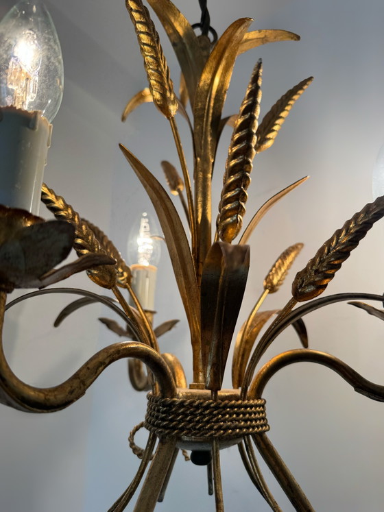 Image 1 of Lustre épi de blé doré Hans KOGL années 70