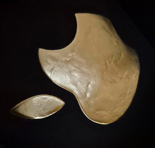 Logo Apple 23kt gold-plated artwork in frame 80s and 90s collection