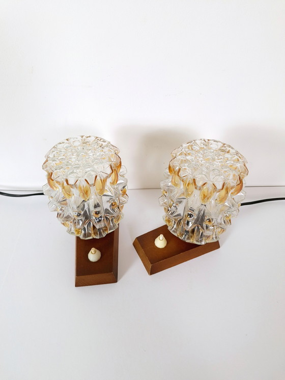 Image 1 of Paire de lampes de table vintage, lampes de chevet lampes de bureau 70's