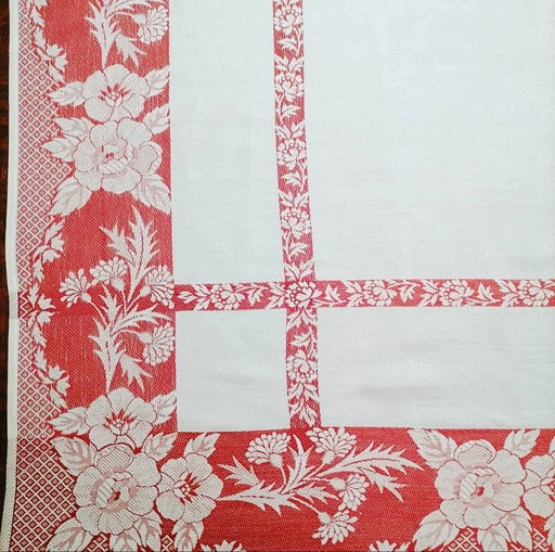 Jacquard-Tischdecke.Vintage.Italien