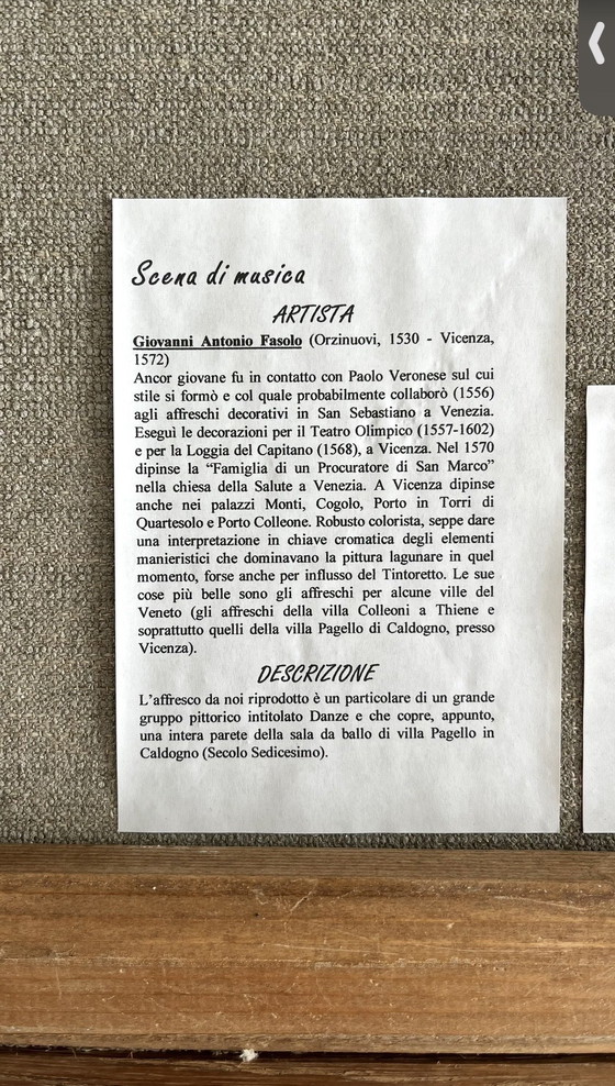 Image 1 of Reproductie van fresco's uit de Italiaanse renaissance – Giovanni Antonio Fasolo – gesigneerd en genummerd (182/499)