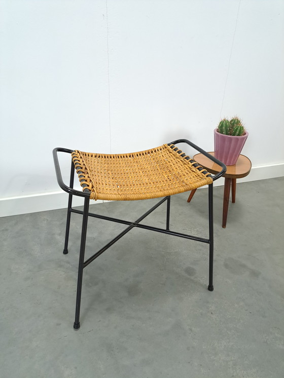 Image 1 of DDR Rattan Stool With Steel