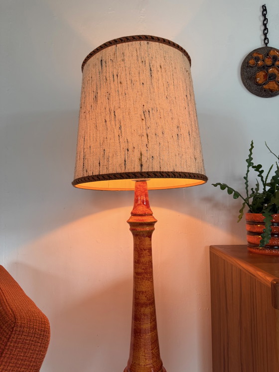 Vintage Keramieken Vloerlamp, Kaiser Leuchten ‘70 – Vloerlampen, Ceramic, Cotton (photo 6 of 11)
