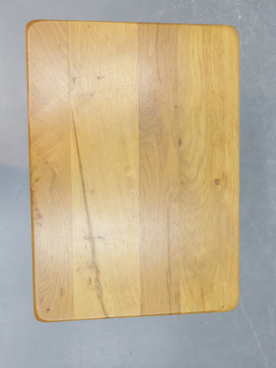 Image 1 of Brutalist bijzettafel Massief eiken handgemaakt