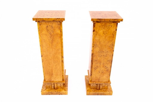 Art Deco pedestals, 1940s, Poland.