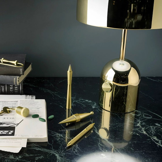 Tom Dixon Bell Lamp, Goud, Dimbaar, Netsnoer, Set van 2 – Tafellampen, Metal, Gold (photo 5 of 5)
