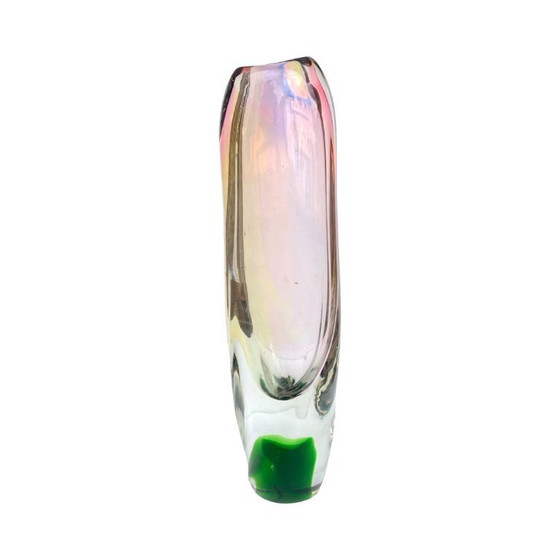 Image 1 of Jozef Rozinek Jarrón de cristal de boro Nový Bor, Checoslovaquia, años 70, vidrio sommerso