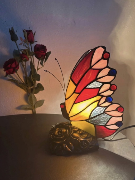 Tiffany Lamp - a rare model - vlinder - butterfly 