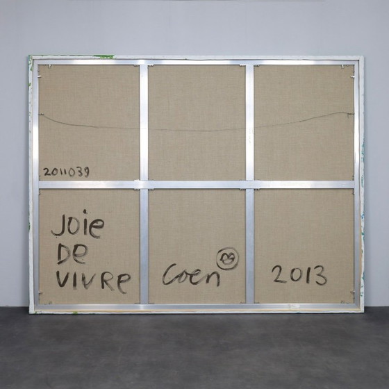Image 1 of Unique Large “Joie De Vivre” Painting by Coen Blankwaard, Netherlands, 2013