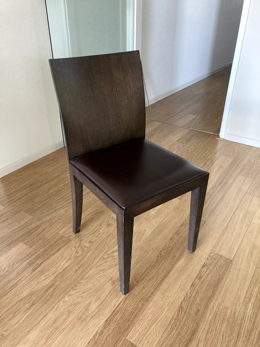 6x Arco Flex Dining Chair smoked oak / smoked oak
