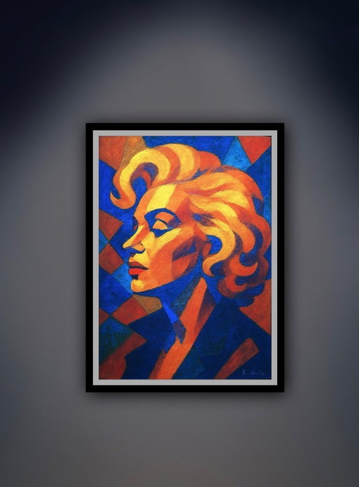 Karmen Moccha : "Hommage à Marilyn Monroe". Giclée sur Velours Hahnemühle, signée à la main. Édition 2/10. En excellent état.