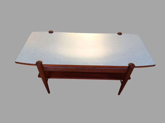 Image 1 of Louis van Teeffelen salontafel, model 44 — teak, omkeerbaar blad, Wébé jaren 60