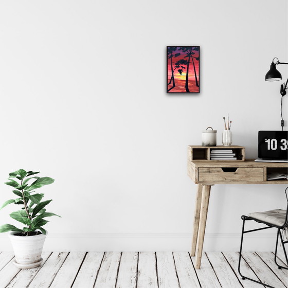 Image 1 of Gouache et Encre sur papier naturel 250g.  30x21cm. 