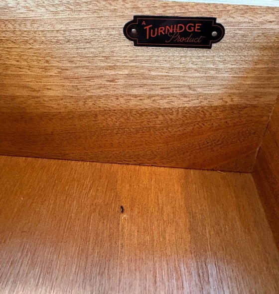 Image 1 of Mid-Century Vintage Turnidge of London Teak Display Cabinet (1960s–1970s)  A stunning Mid-Century Modern teak display cabinet by