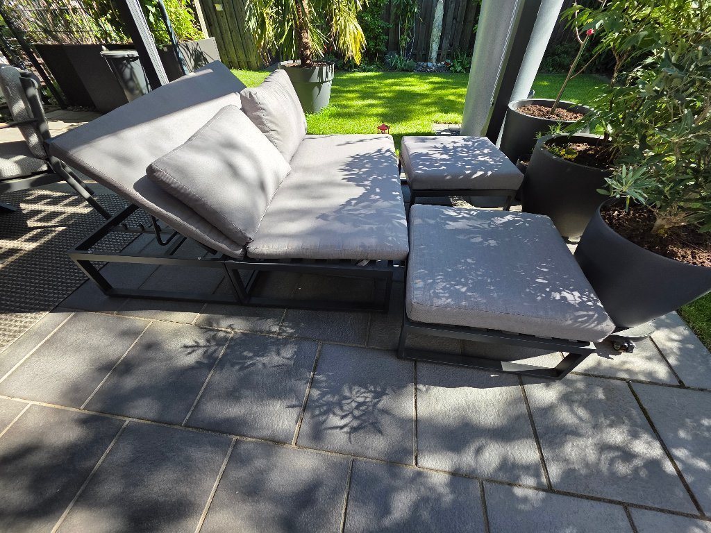 Artelia Cassio Multifunctional Lounger and Bench Set with 2 Stools
