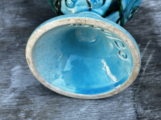 Image 1 of Vase Turquoise céramique Vintage 70’s - Keramik West Germany H 20 cm