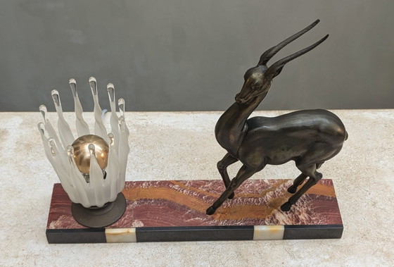 Image 1 of Art Deco table lamp Antelope