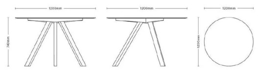 Hay Copenhague CPH20 Table 120, Lacquered Oak, Grey Linoleum – Dining tables, Wood, Other (photo 5 of 7)