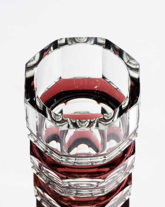 Image 1 of Block Vase Duo Ilm-Kristall GDR Attributed Josef Hoffmann Oldřich Lipský Exbor