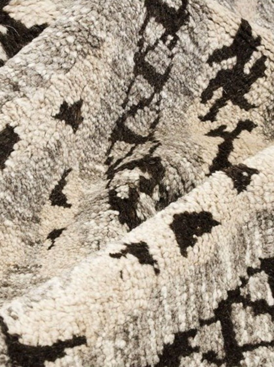 Image 1 of Alfombra india de lana gruesa con inspiración bereber – 147 x 193 cm – ambiente cálido y elegante