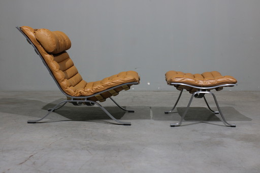 Lounge Chair and Ottoman from Arne Norell AB, 1960s